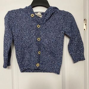 Toddler Boys blue hooded cardigan sweater Crazy 8 size 2
